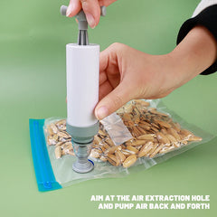 Reusable Vacuum Food Storage Zipper Bags Set Electric Handheld Vacuum Sealer